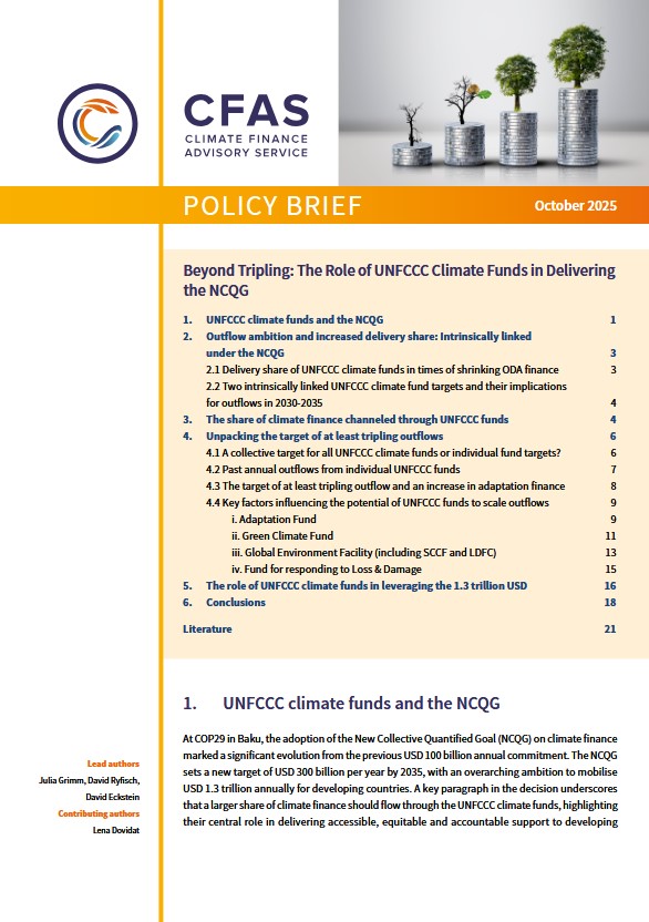 Beyond Tripling: The Role of UNFCCC Climate Funds in Delivering the ...